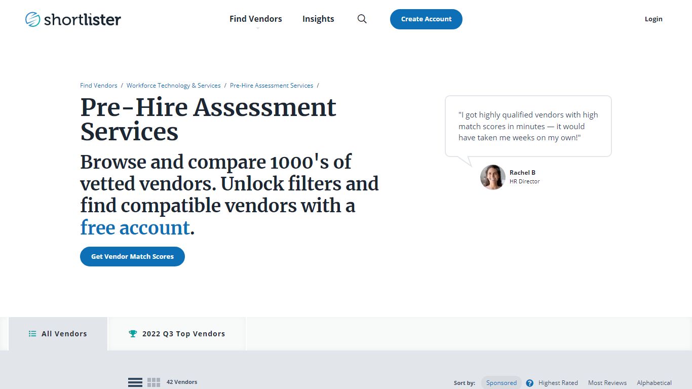 Best 5 Pre-Hire Assessment Services Q1 2022 - Shortlister